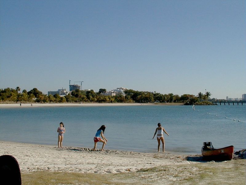 The beach at Oleta River State Park
